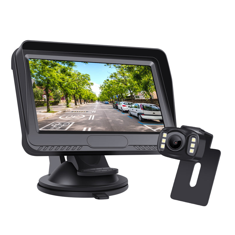 Wired car backup camera system
